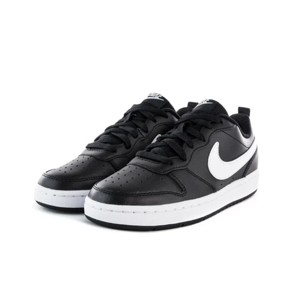 Nike Court Borough Low 2 Big Kids Shoes Size 6Y. Black and white. Like New!